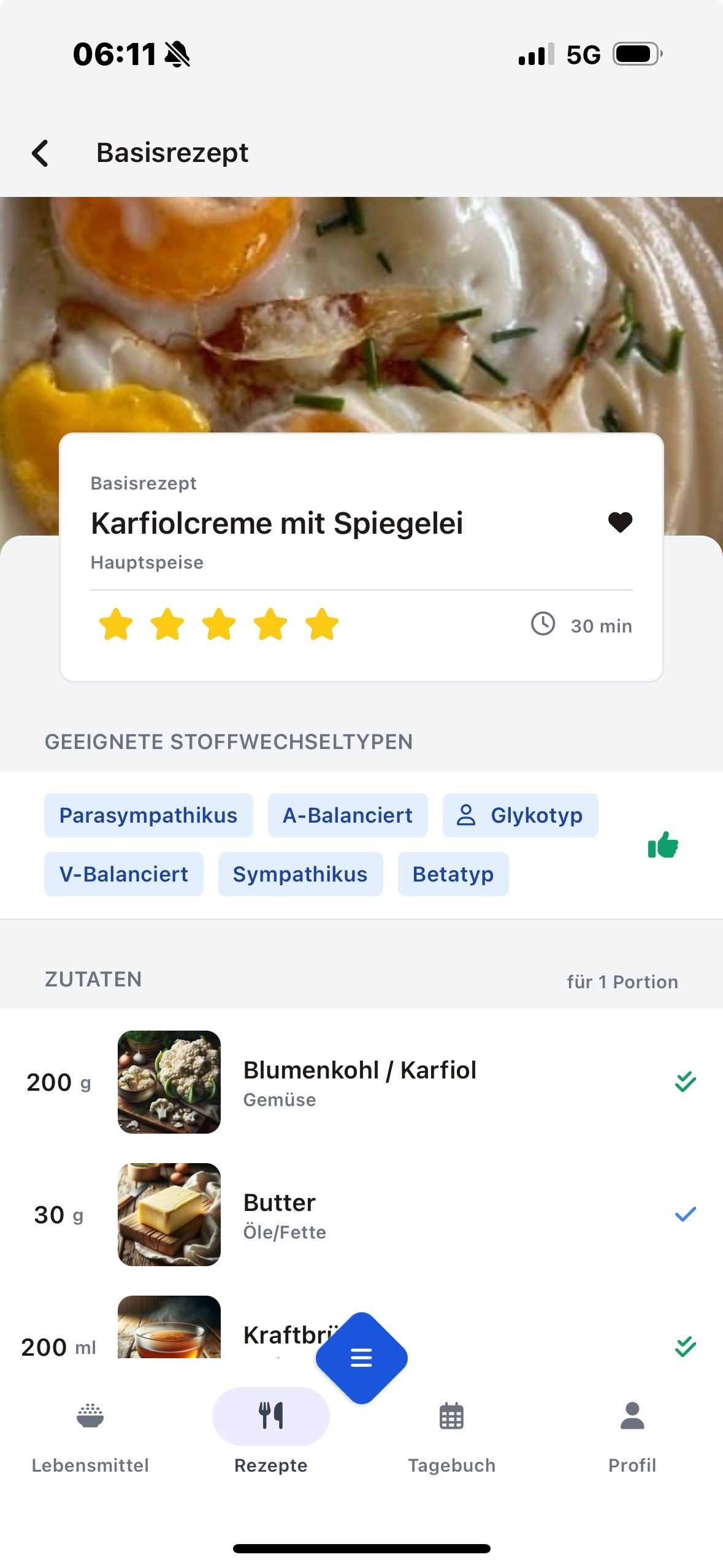 Screenshot Karfiolcreme Screenshot Karfiolcreme